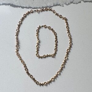 Gold-Tone XOXO Necklace and Bracelet Set